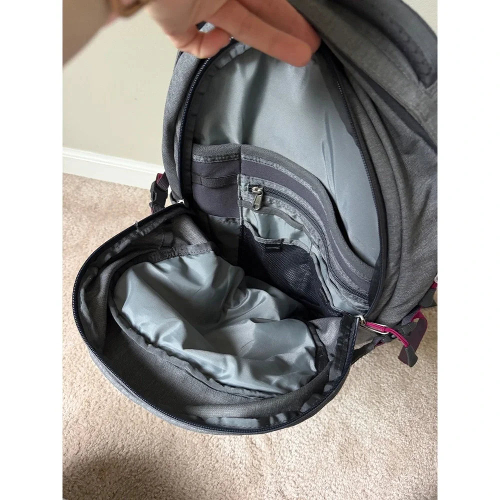 NORTH FACE BACKPACK BOREALIS ZINC GREY HEATHER PLUM